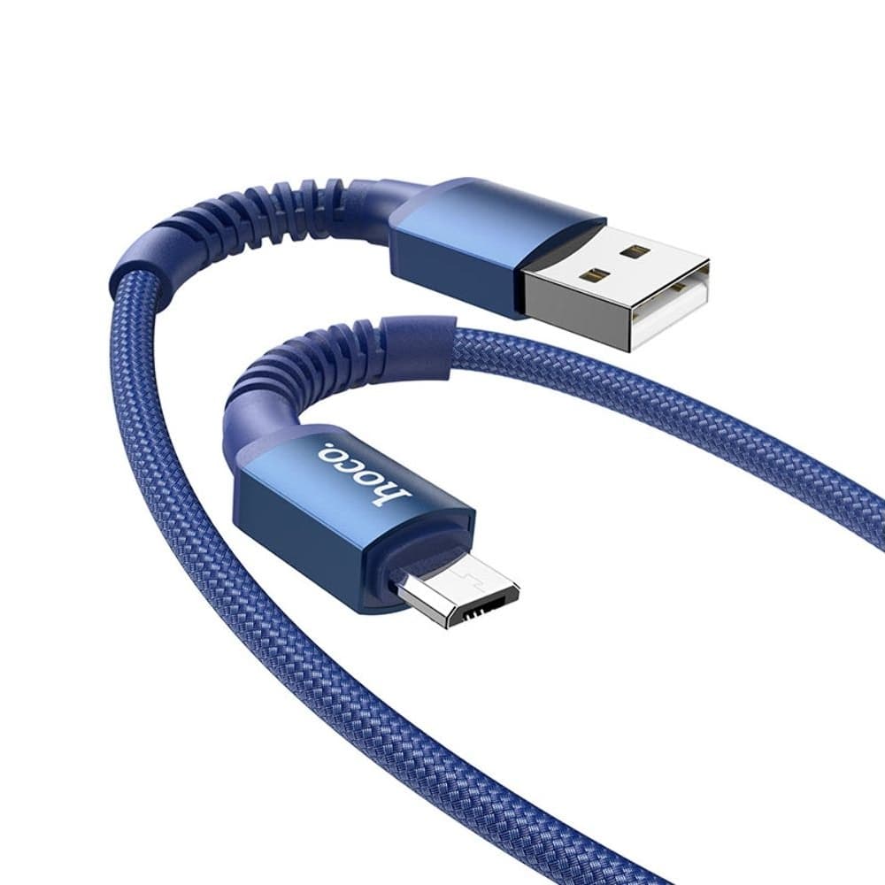 USB-кабель Hoco X71, Micro-USB, 2.4 А, 100 см, синій