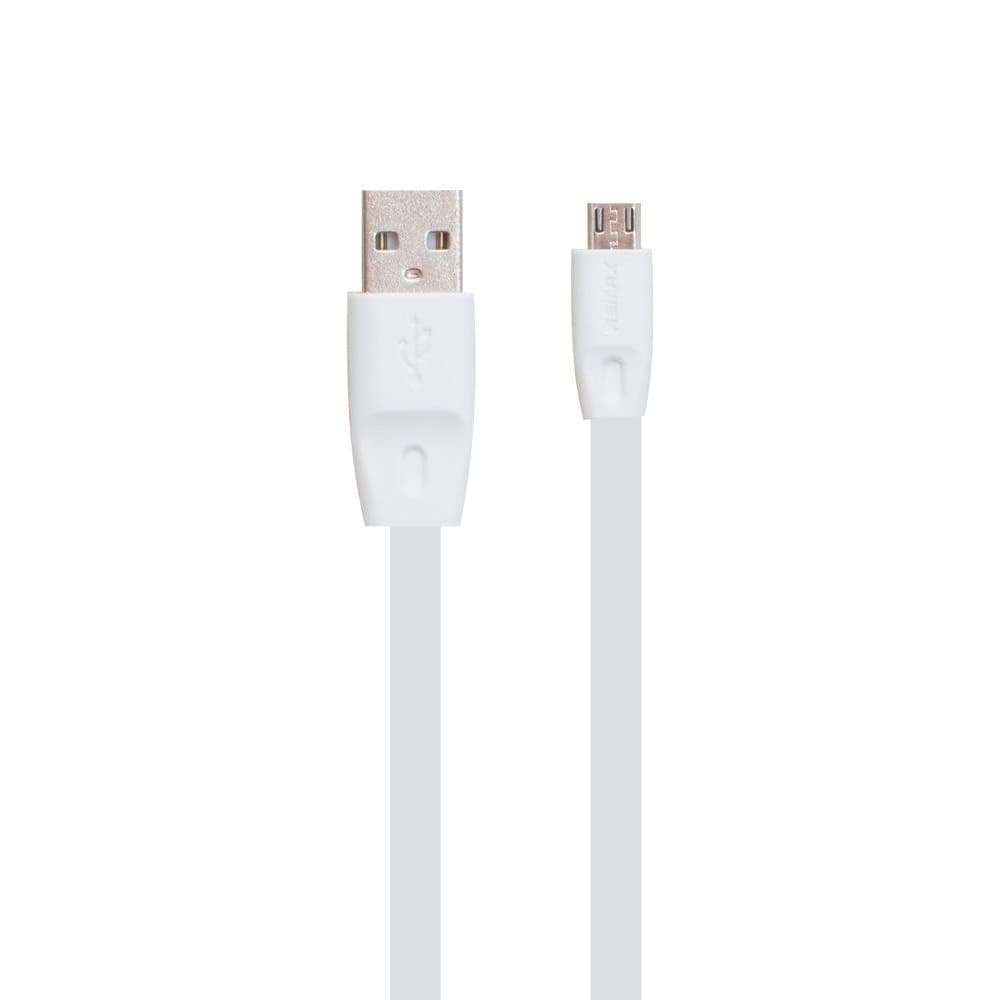 USB-кабель Remax RC-001m, Micro-USB, 200 см, білий