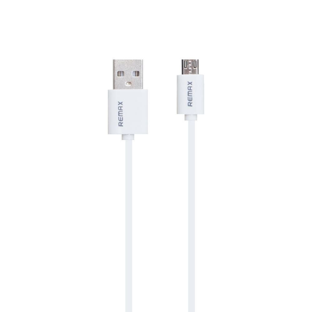USB-кабель Remax RC-007m, Micro-USB, 1.0 А, 100 см, белый