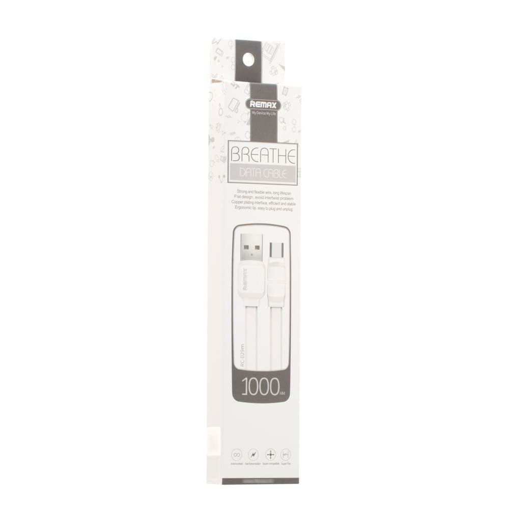 USB-кабель Remax RC-029m, Micro-USB, 100 см, белый