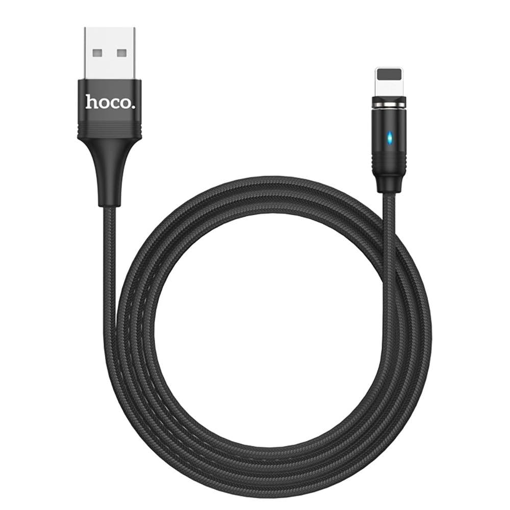 USB-кабель Hoco U76, Lightning, 2.0 А, 120 см, магнитный, чорний