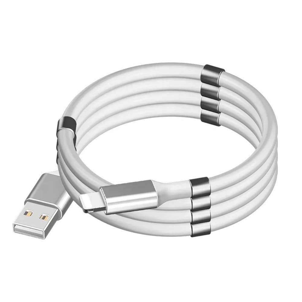 USB-кабель Supercalla, Lightning, магнитный, 100 см, білий