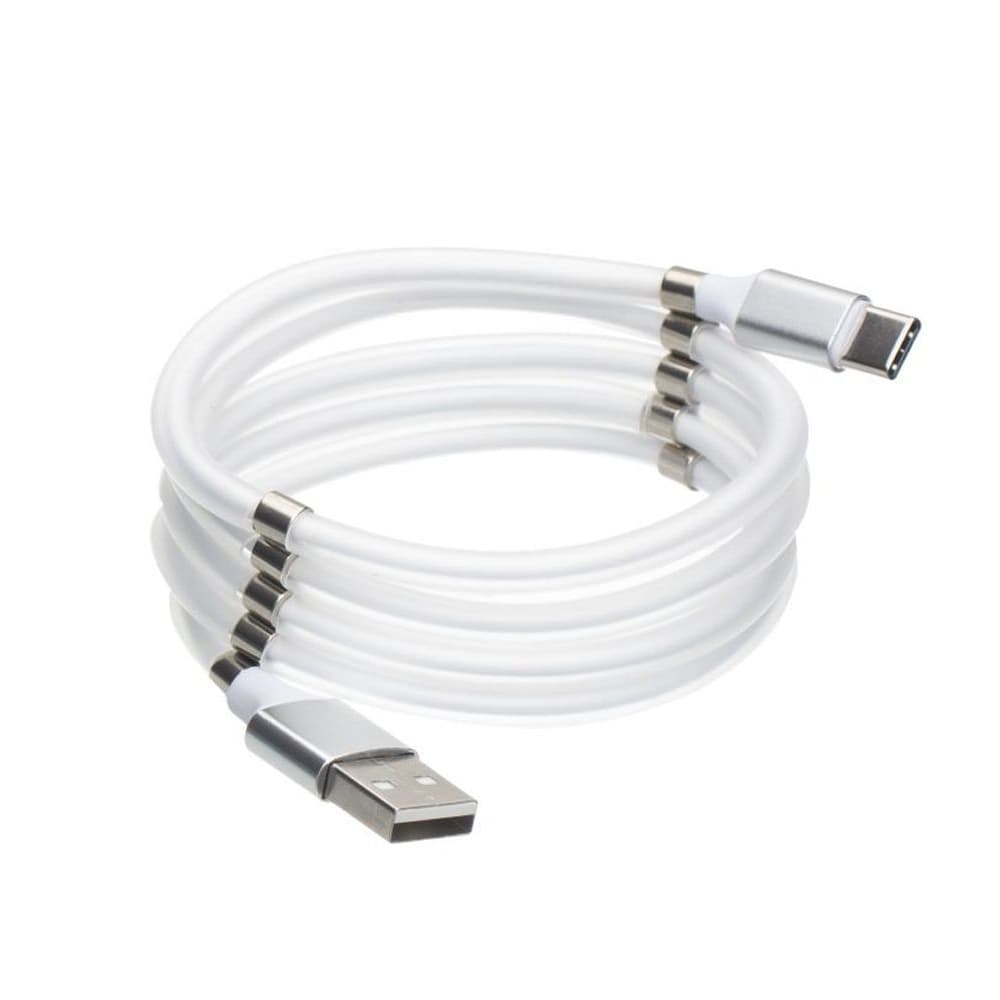 USB-кабель Supercalla, Type-C, магнитный, 100 см, білий