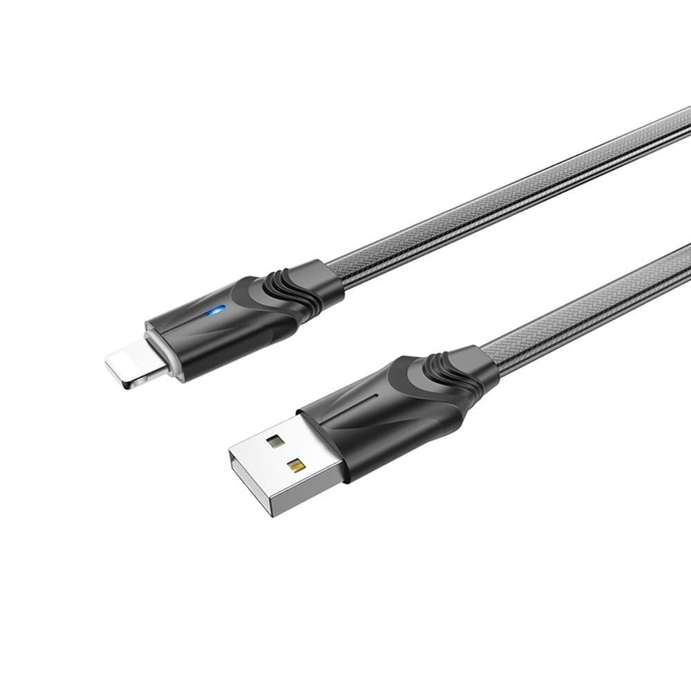USB кабель Borofone BU12, Lightning, 120 см, 2.4 A, черный
