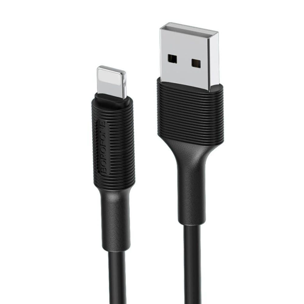 USB-кабель Borofone BX1, Lightning, 2.0 А, 100 см, черный