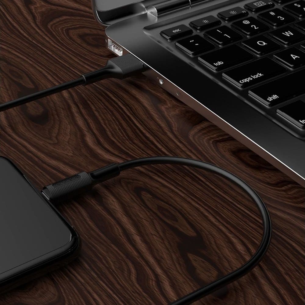 USB-кабель Borofone BX1, Lightning, 2.0 А, 100 см, черный