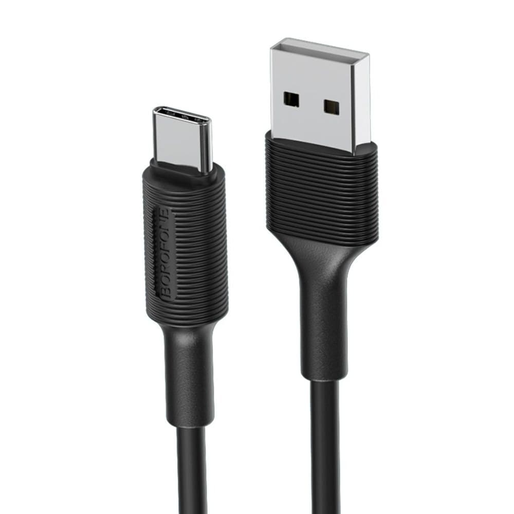 USB-кабель Borofone BX1, Type-C, 3.0 А, 100 см, чорний