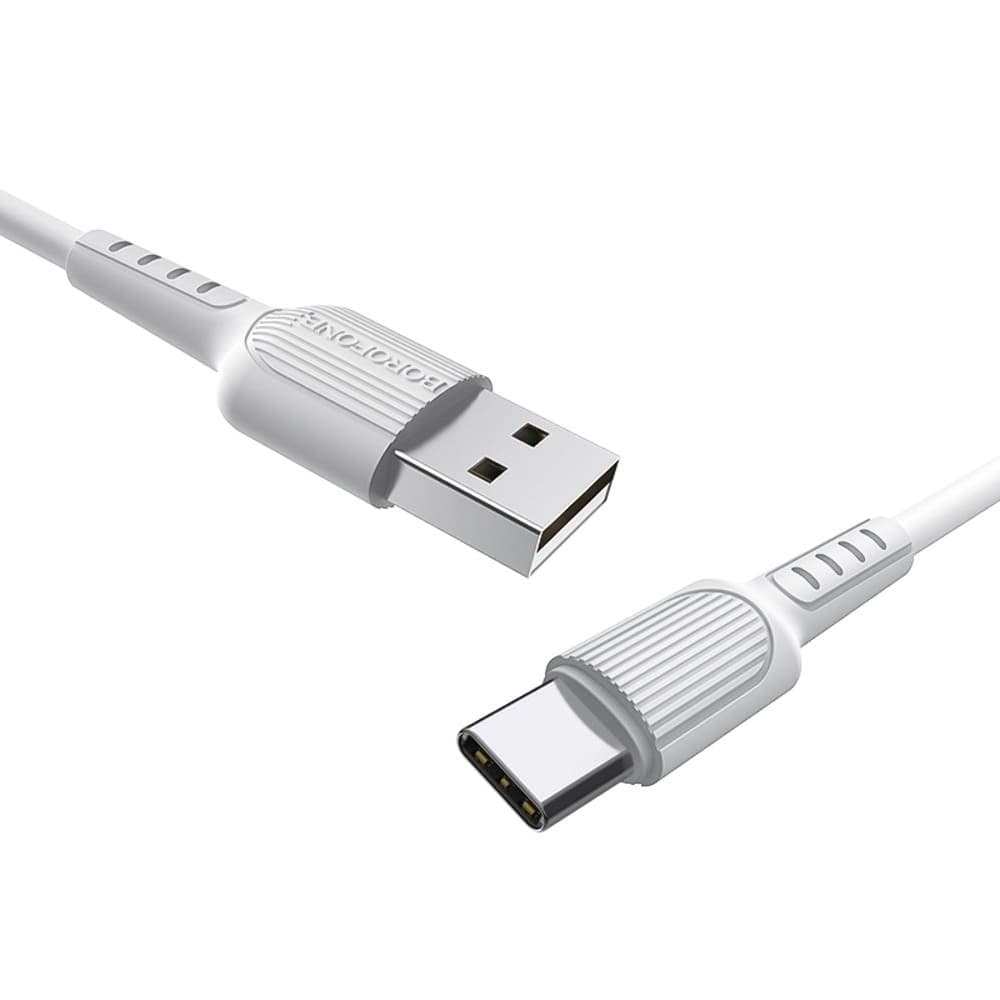 USB-кабель Borofone BX16, Type-C, 3.0 А, 100 см, білий