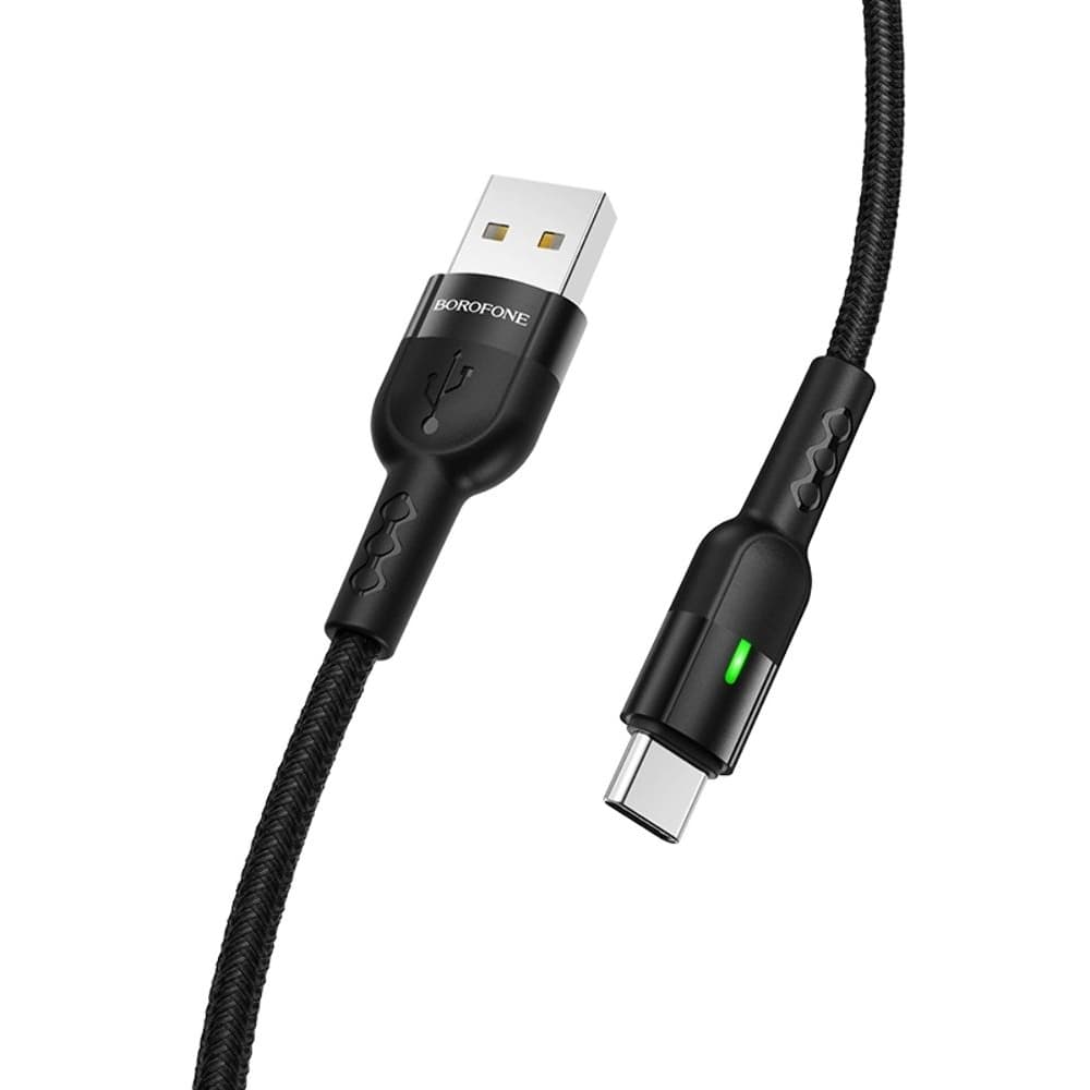USB-кабель Borofone BX17, Type-C, 3.0 А, 100 см, чорний