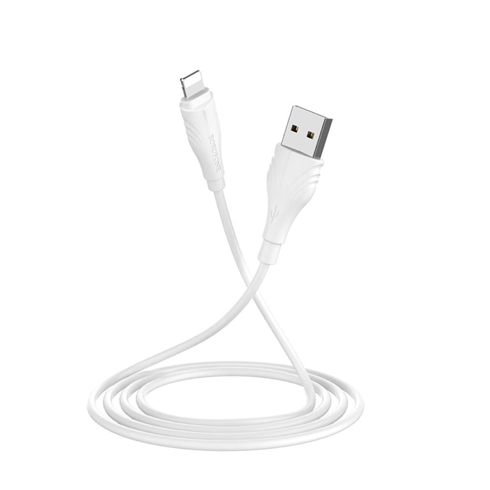 USB-кабель Borofone BX18, Lightning, 2.0 А, 100 см, белый