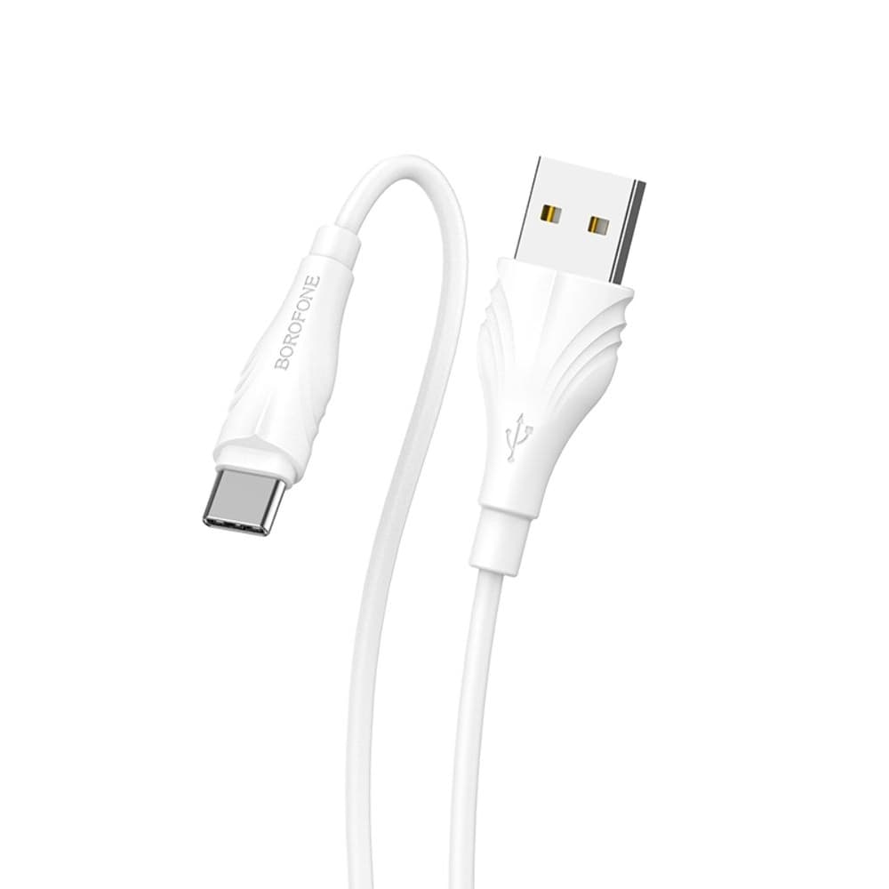 USB-кабель Borofone BX18, Type-C, 3.0 А, 100 см, білий