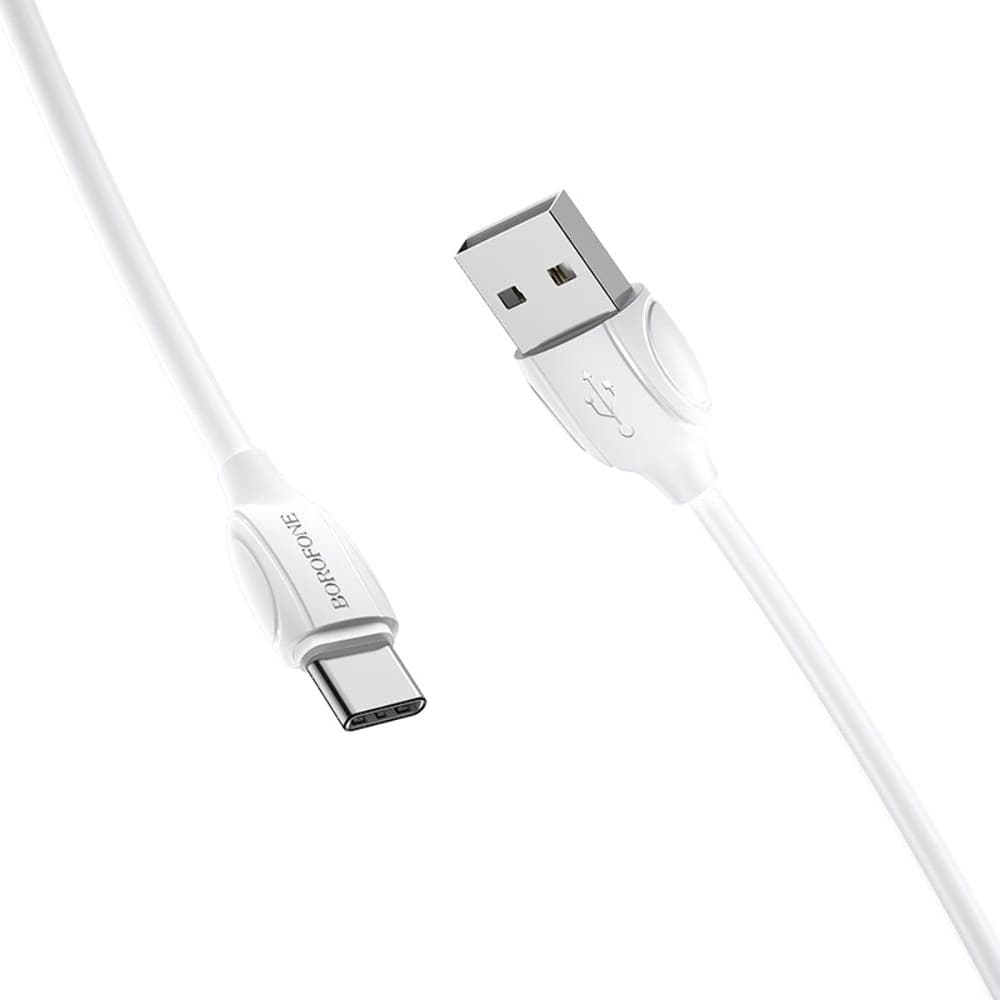 USB-кабель Borofone BX19, Type-C, 3.0 А, 100 см, белый