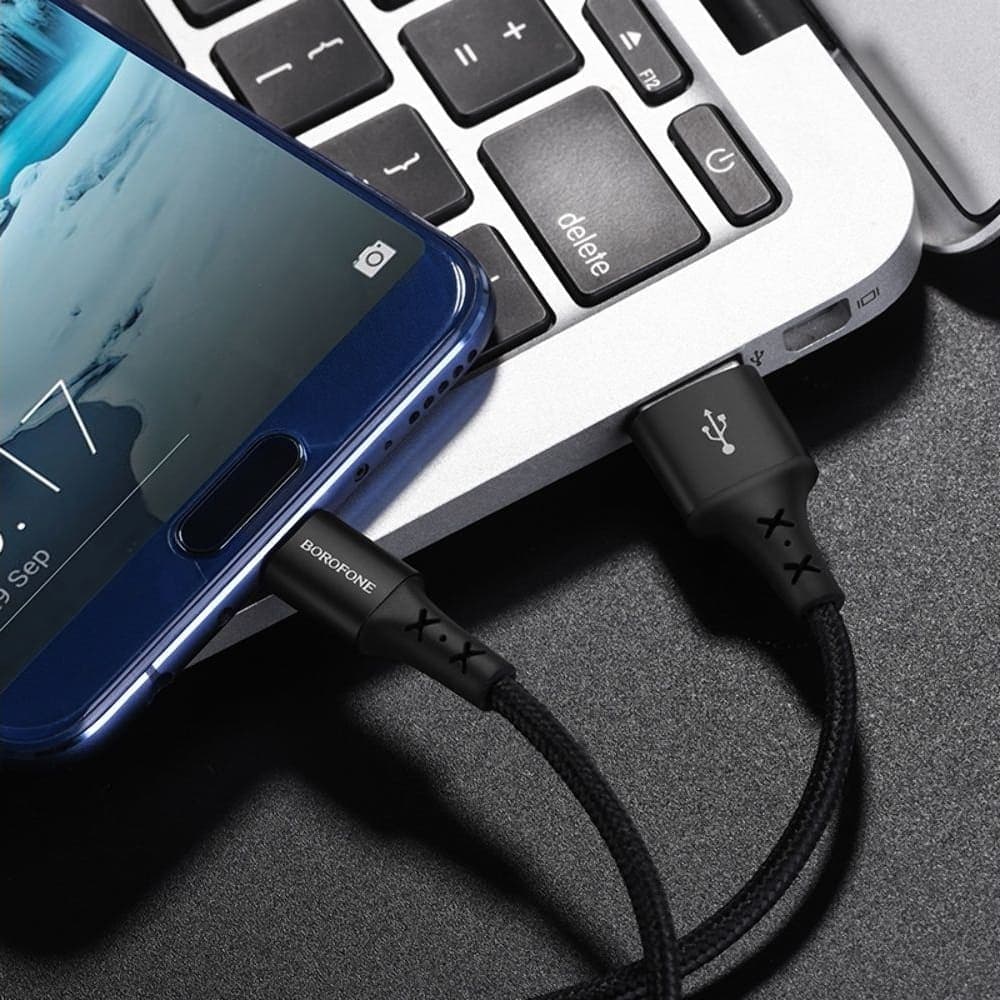 USB-кабель Borofone BX20, Type-C, 2.4 А, 100 см, черный