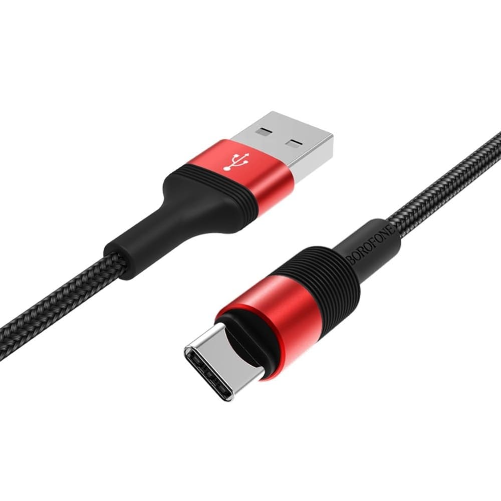 USB-кабель Borofone BX21, Type-C, 3.0 А, 100 см, красный