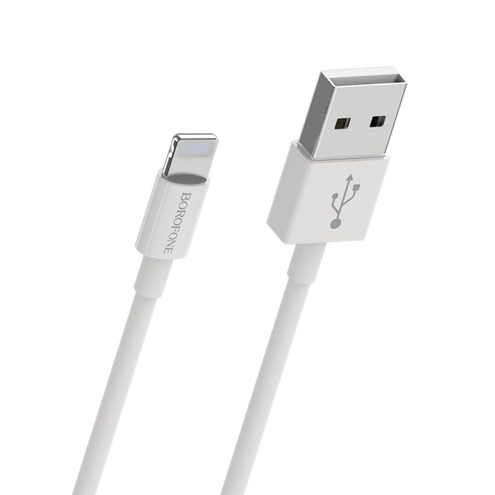 USB-кабель Borofone BX22, Lightning, 2.0 А, 100 см, белый