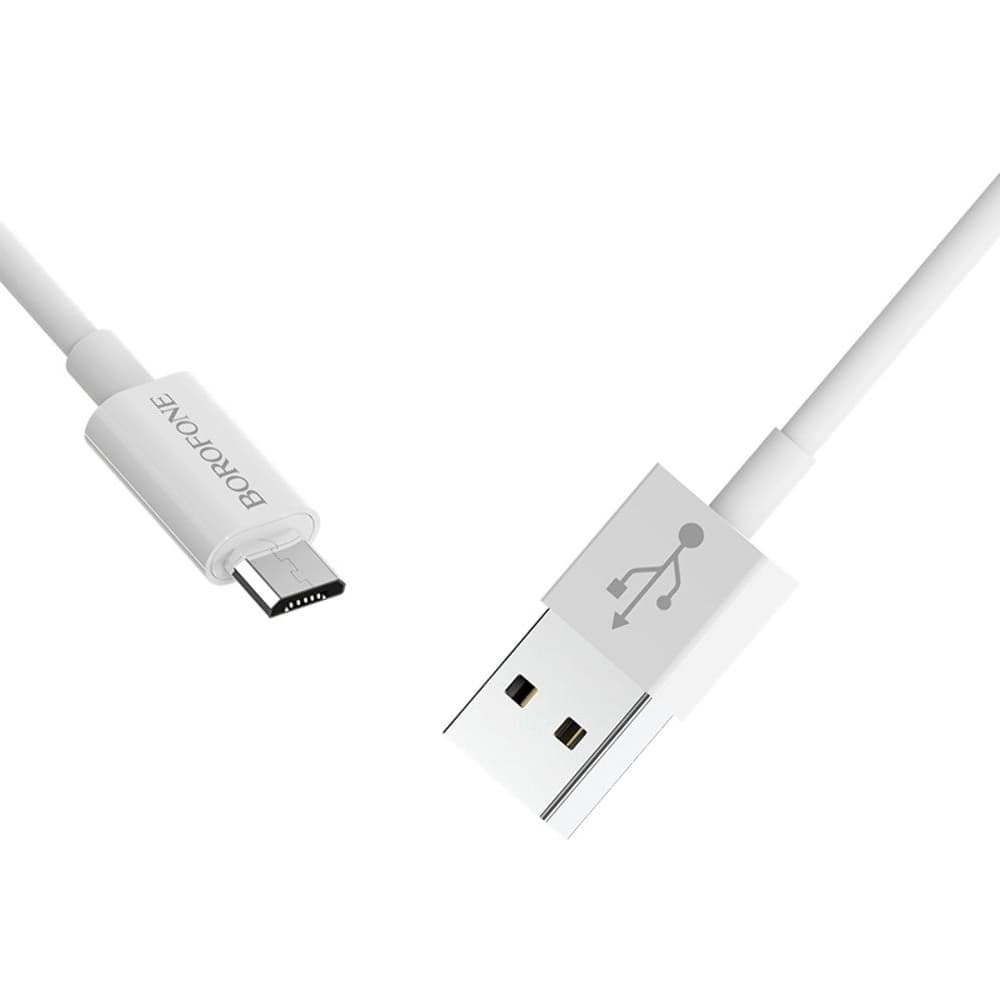 USB-кабель Borofone BX22, Micro-USB, 2.4 А, 100 см, белый