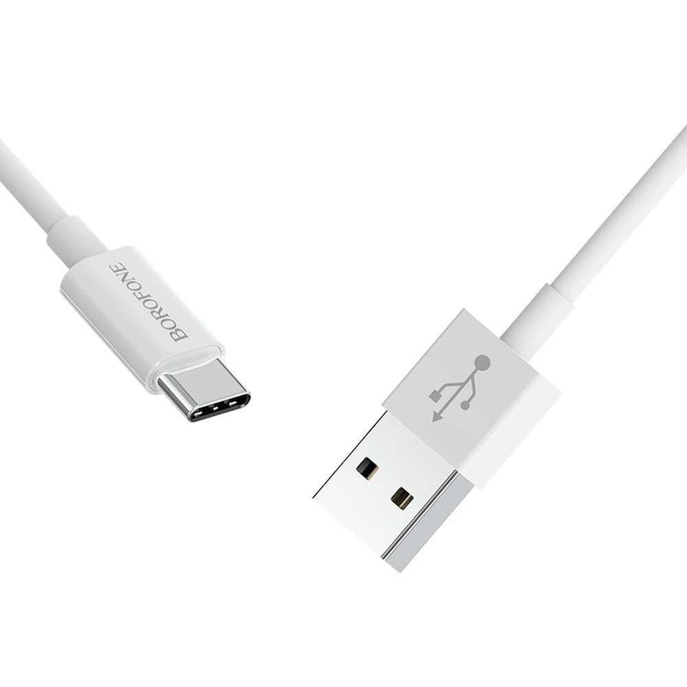 USB-кабель Borofone BX22, Type-C, 3.0 А, 100 см, белый