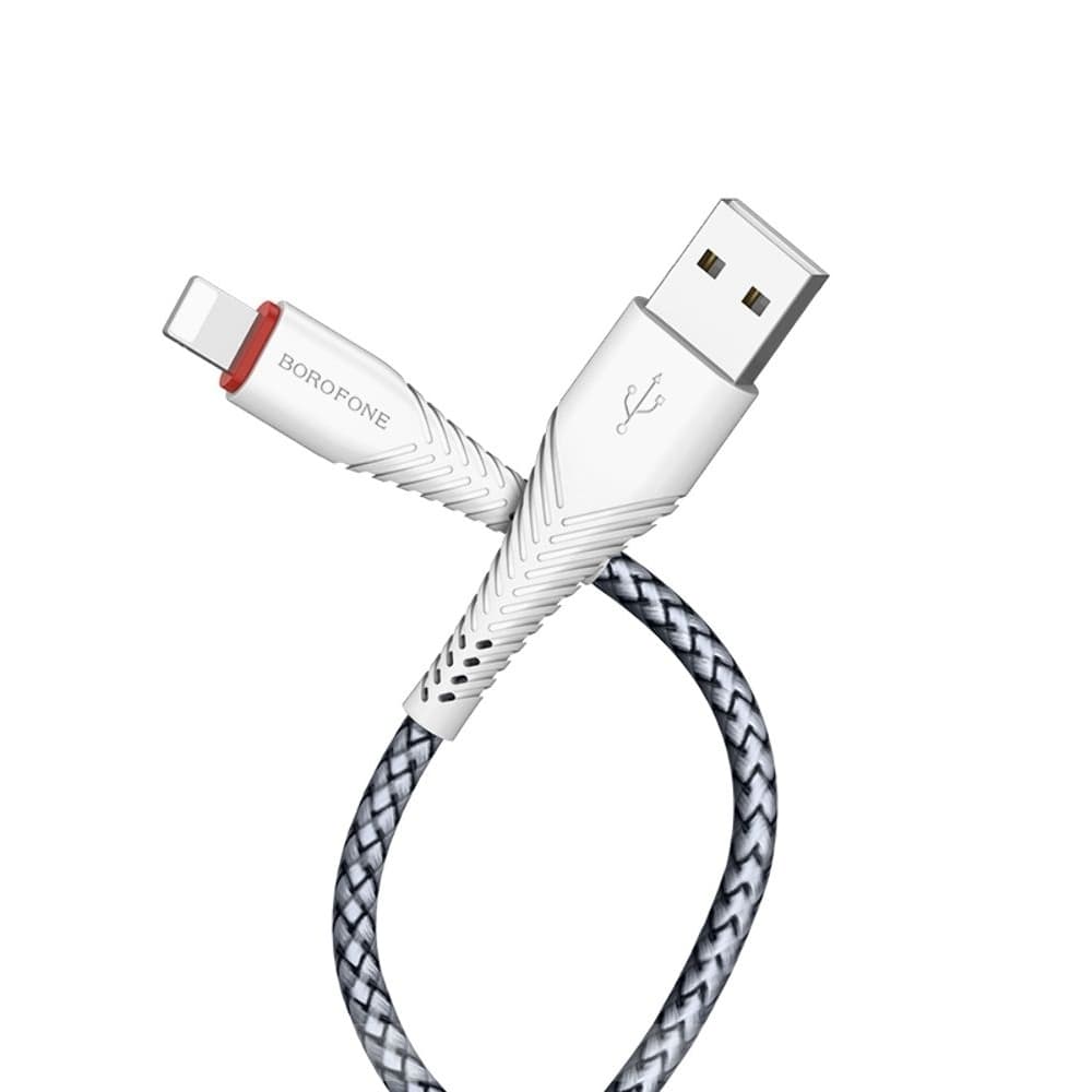 USB-кабель Borofone BX25, Lightning, 2.4 А, 100 см, білий
