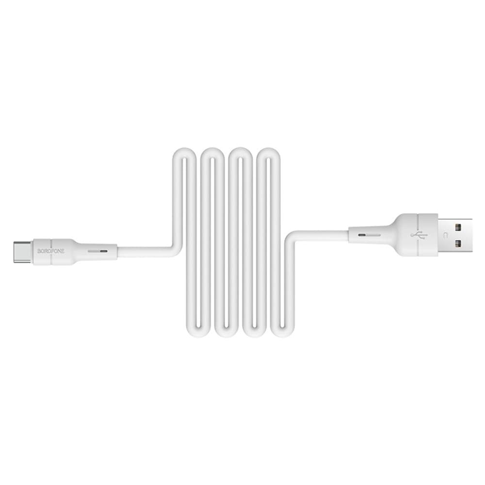 USB-кабель Borofone BX30, Type-C, 3.0 А, 100 см, белый