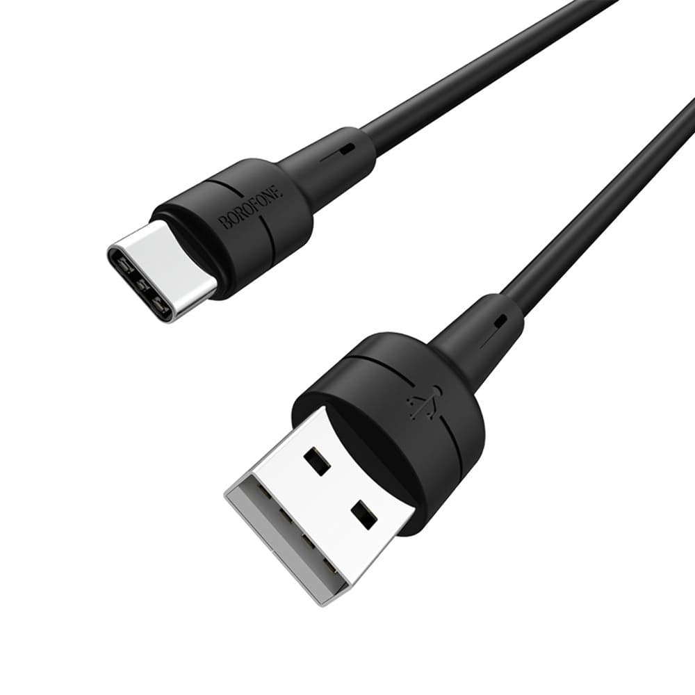 USB-кабель Borofone BX30, Type-C, 3.0 А, 100 см, чорний