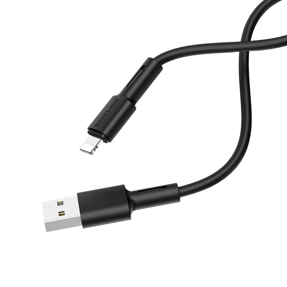 USB-кабель Borofone BX31, Lightning, 2.4 А, 100 см, черный
