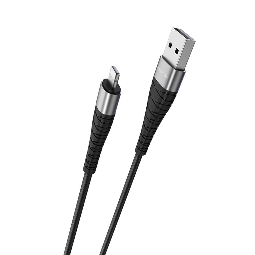 USB-кабель Borofone BX32, Lightning, 2.4 А, 100 см, черный