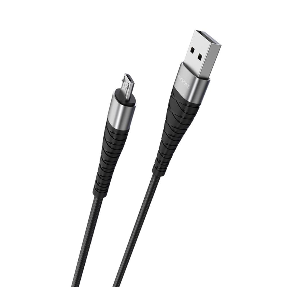 USB-кабель Borofone BX32, Micro-USB, 2.4 А, 100 см, черный
