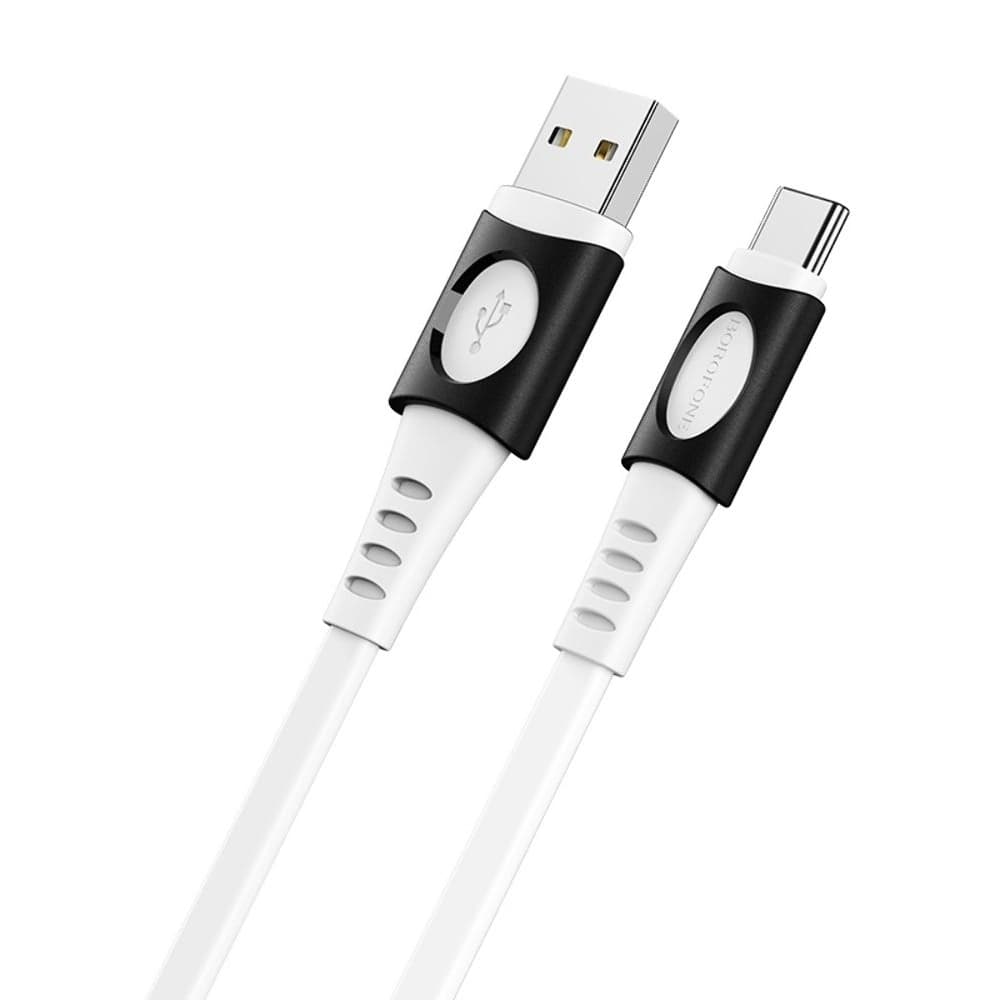 USB-кабель Borofone BX35, Type-C, 3.0 А, 100 см, белый