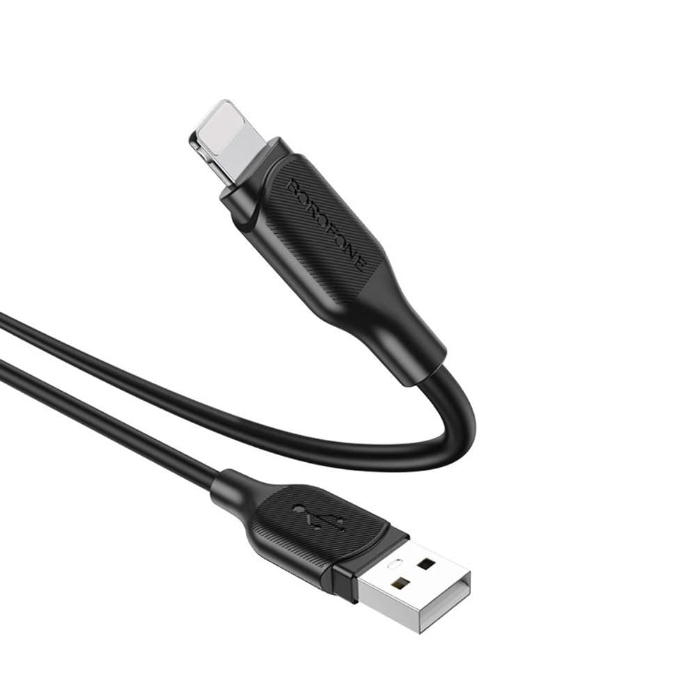USB-кабель Borofone BX42, Lightning, 2.4 А, 100 см, черный