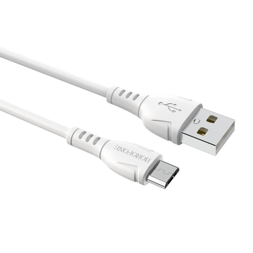 USB-кабель Borofone BX51, Micro-USB, 2.4 А, 100 см, белый