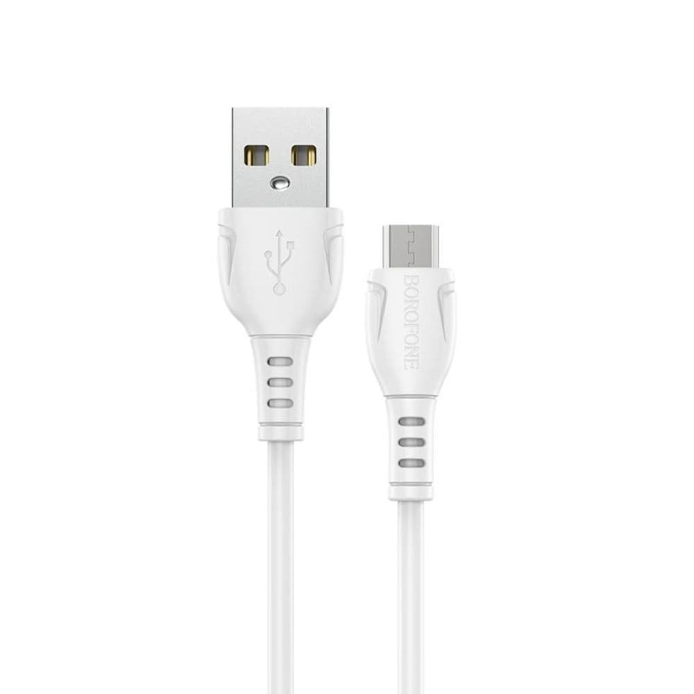 USB-кабель Borofone BX51, Micro-USB, 2.4 А, 100 см, белый