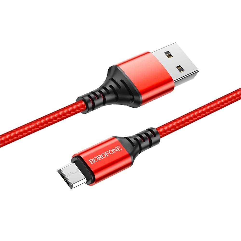 USB-кабель Borofone BX54, Micro-USB, 2.4 А, 100 см, красный