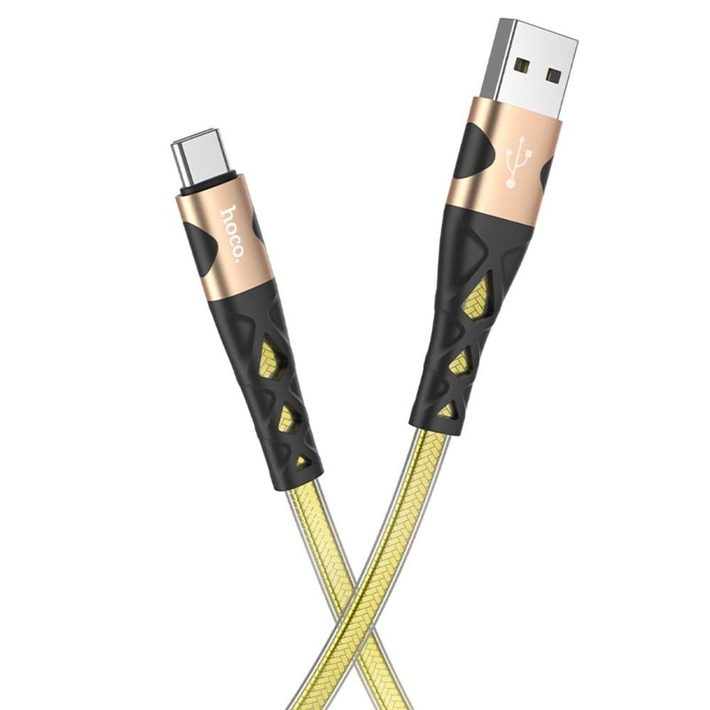 USB-кабель Hoco U105, Type-C, 3.0 А, 120 см, золотистый