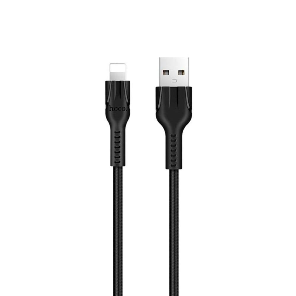 USB-кабель Hoco U31, Lightning, 2.4 А, 120 см, чорний