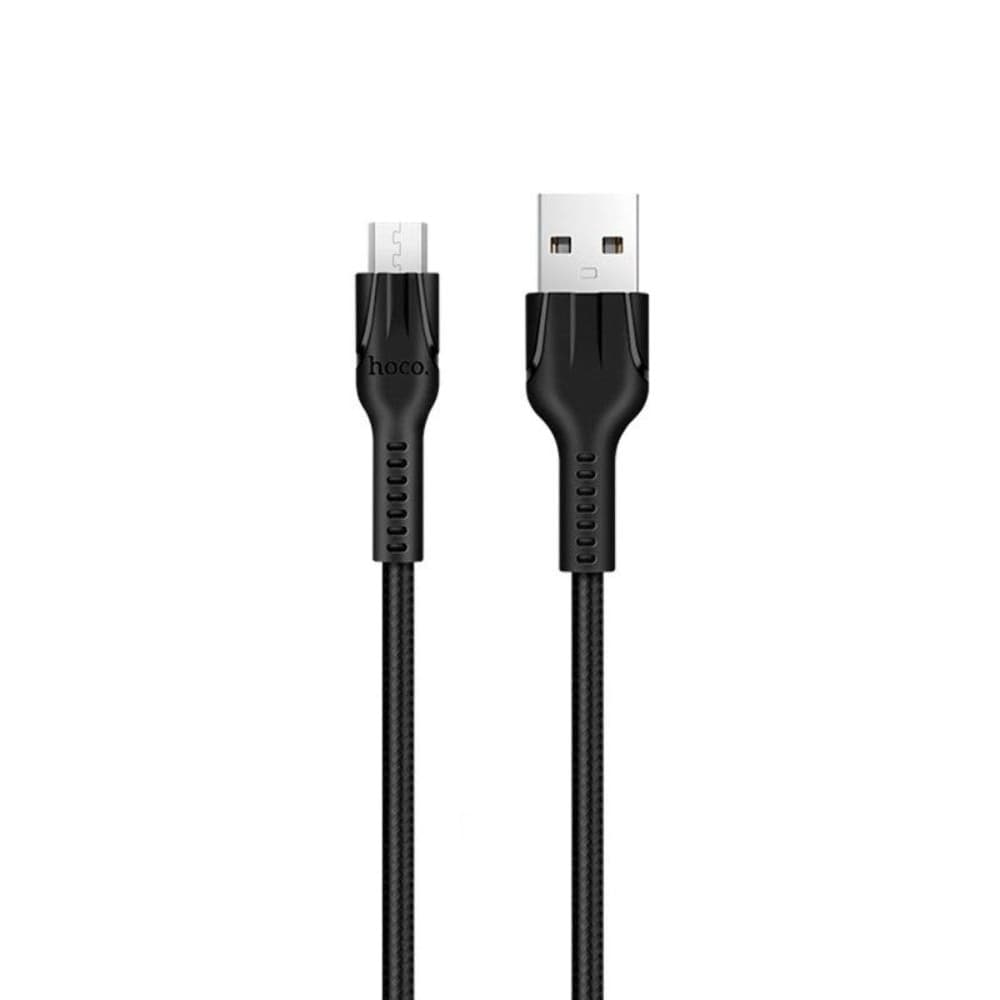 USB-кабель Hoco U31, Micro-USB, 2.4 А, 120 см, чорний