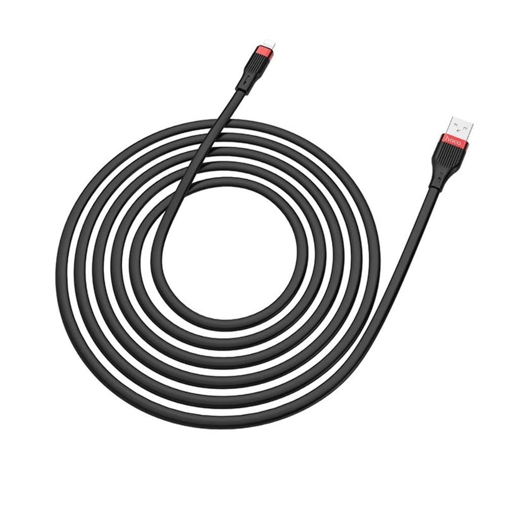 USB-кабель Hoco U72, Lightning, 2.4 А, 120 см, черный