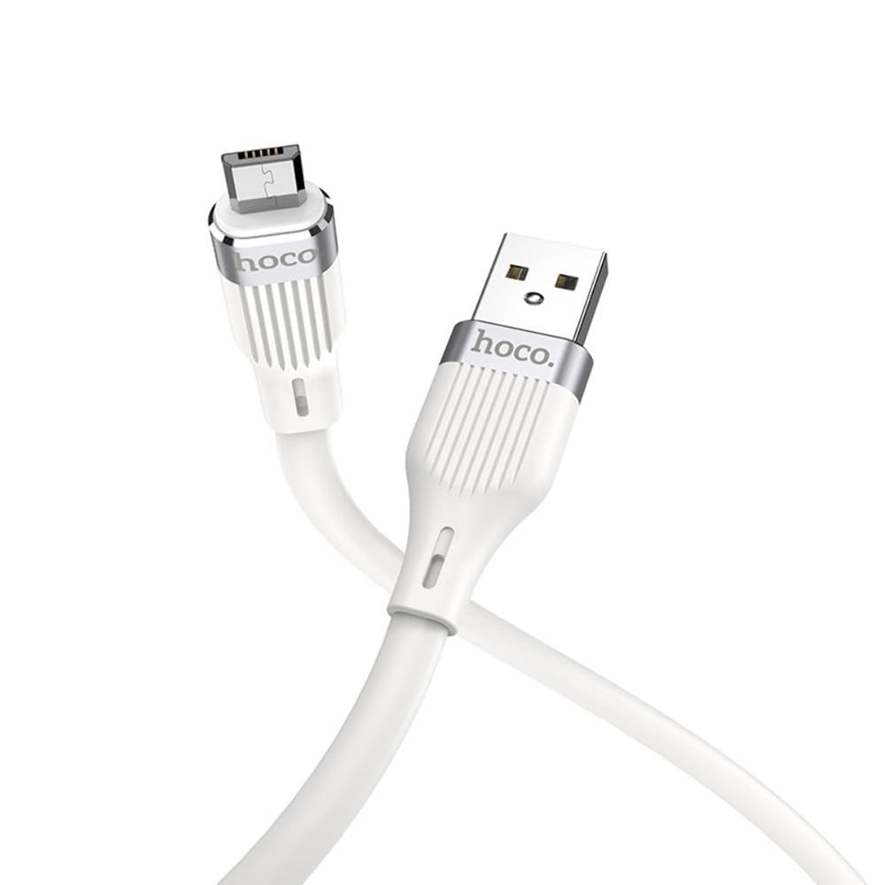 USB-кабель Hoco U72, Micro-USB, 2.4 А, 120 см, білий