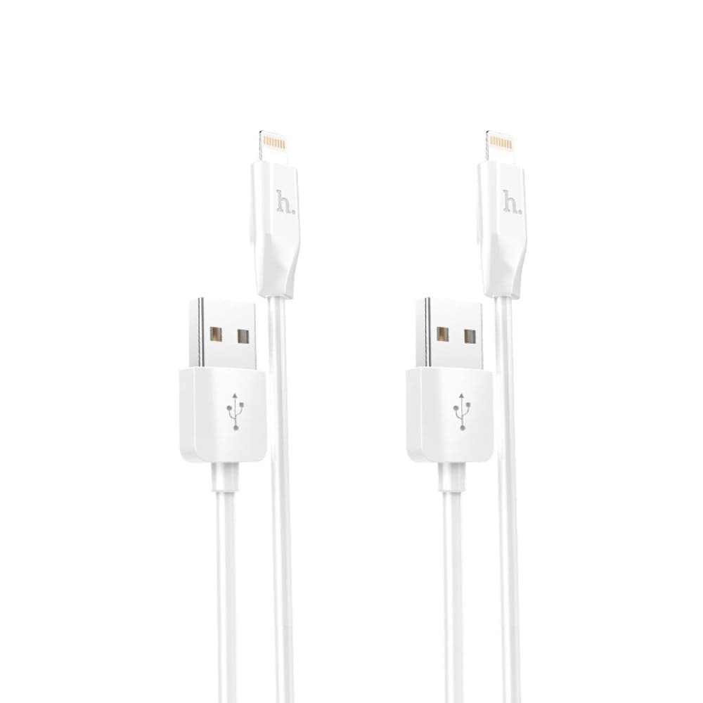 USB-кабель Hoco X1, Lightning, 2.1 А, 100 см, 2 шт., белый