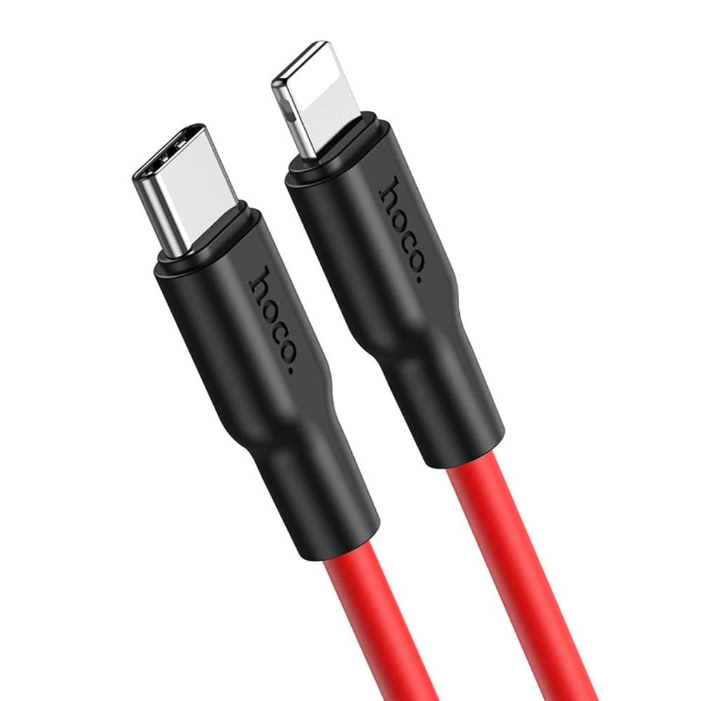 USB-кабель Hoco X21 Plus, Type-C на Lightning, 100 см, Power Delivery (20 Вт), красный