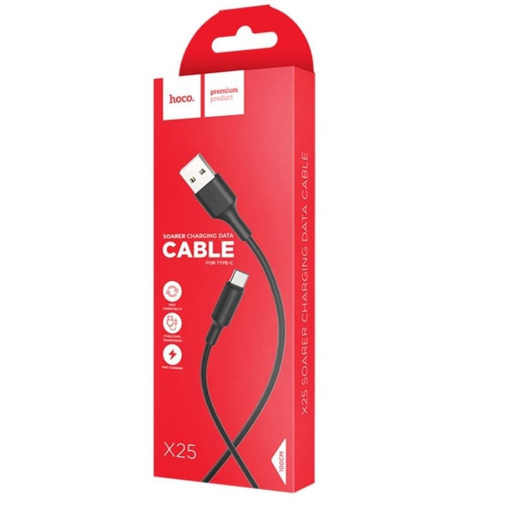 USB-кабель Hoco X25, Type-C, 2.0 А, 100 см, черный