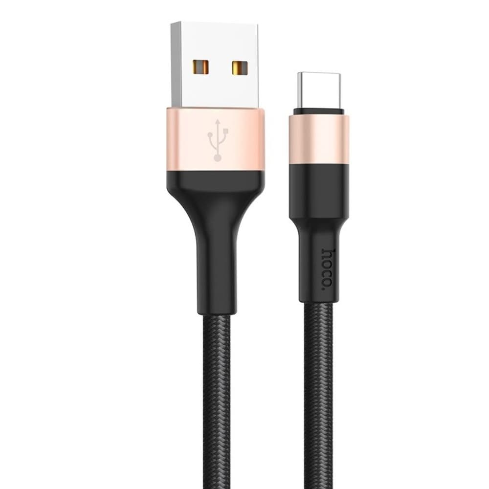 USB-кабель Hoco X26, Type-C, 2.0 А, 100 см, черный, золотистый