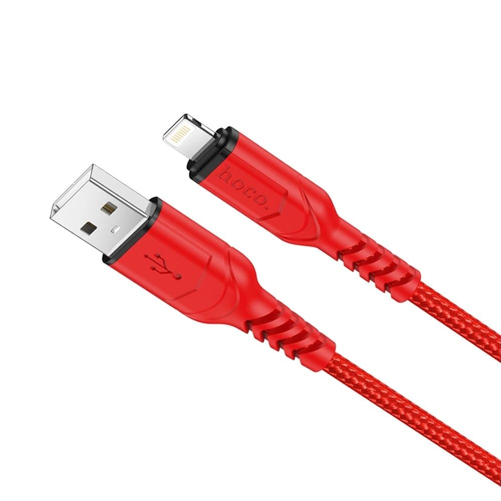 USB-кабель Hoco X59, Lightning, 3.0 А, 100 см, красный