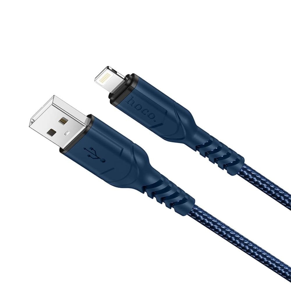 USB-кабель Hoco X59, Lightning, 3.0 А, 100 см, синій
