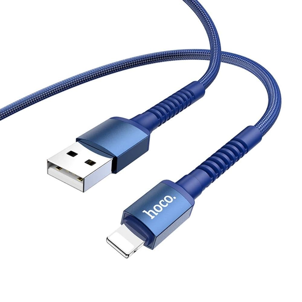 USB-кабель Hoco X71, Lightning, 2.4 А, 100 см, синій