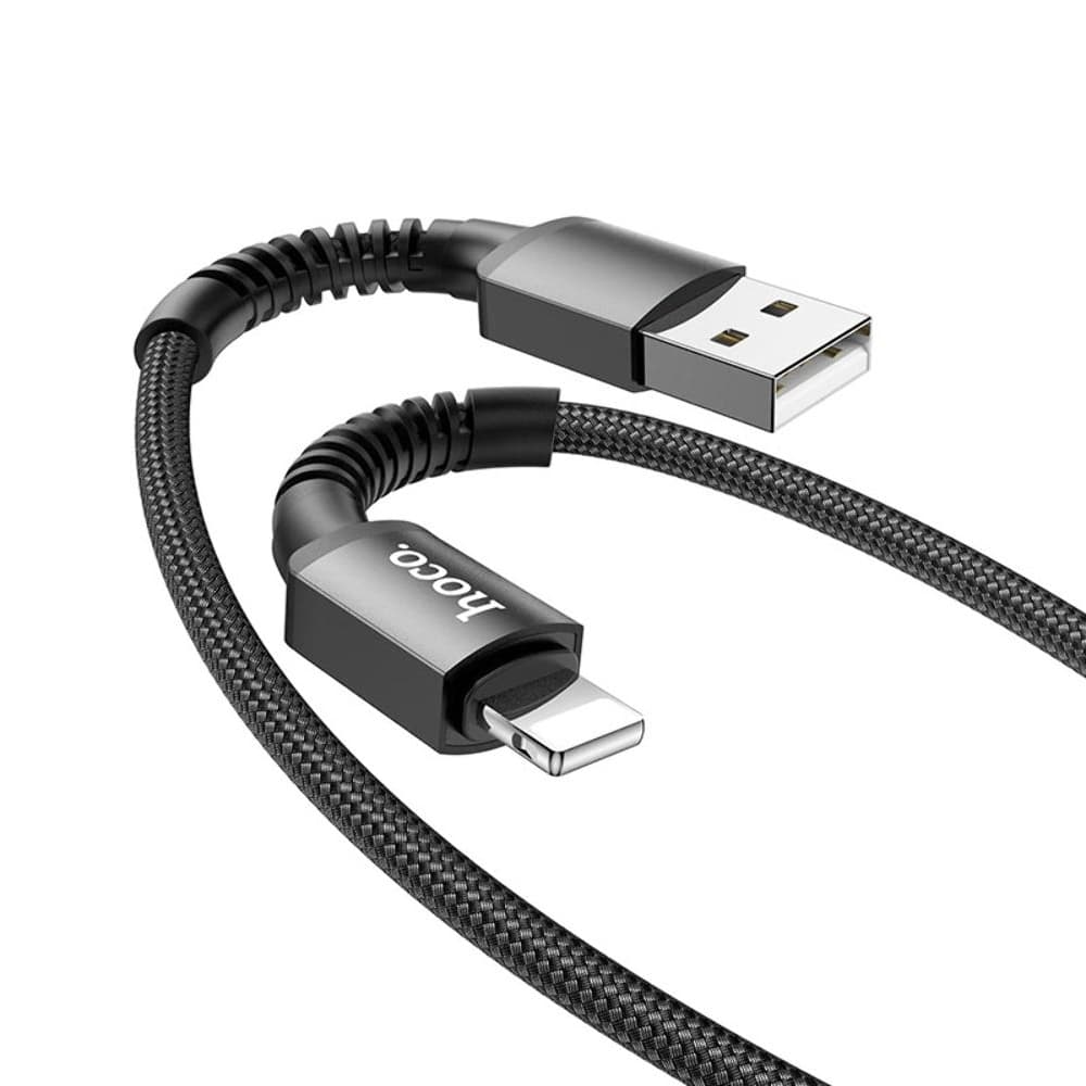 USB-кабель Hoco X71, Lightning, 2.4 А, 100 см, чорний