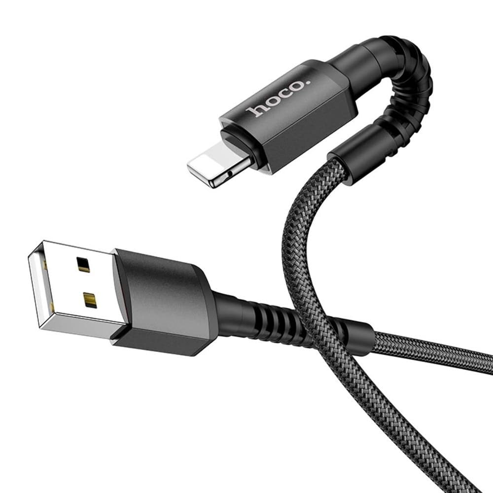 USB-кабель Hoco X71, Lightning, 2.4 А, 100 см, черный