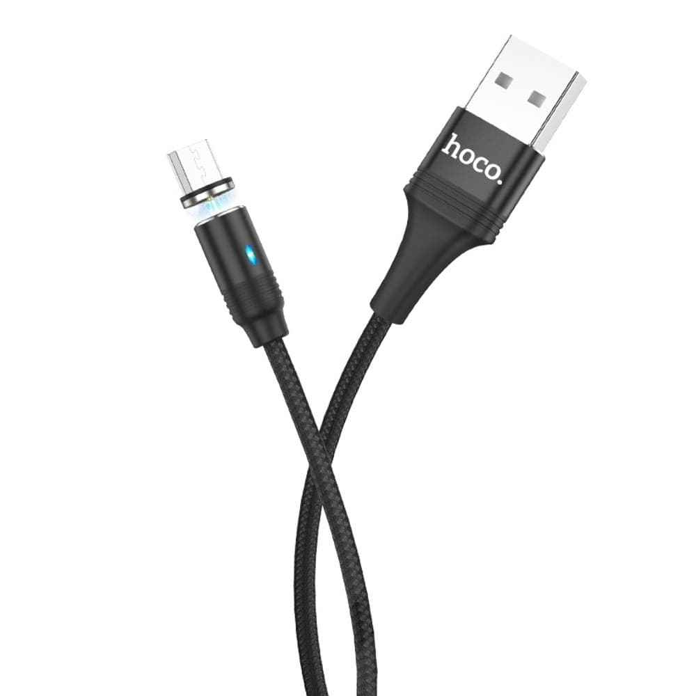 USB-кабель Hoco U76, Micro-USB, 2.0 А, 120 см, магнитный, чорний