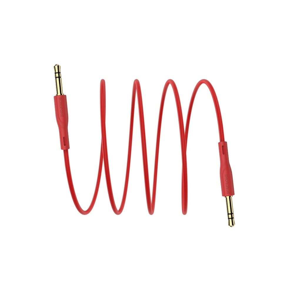 AUX-USB-кабель Borofone BL1, Jack 3.5 на Jack 3.5, 100 см, красный