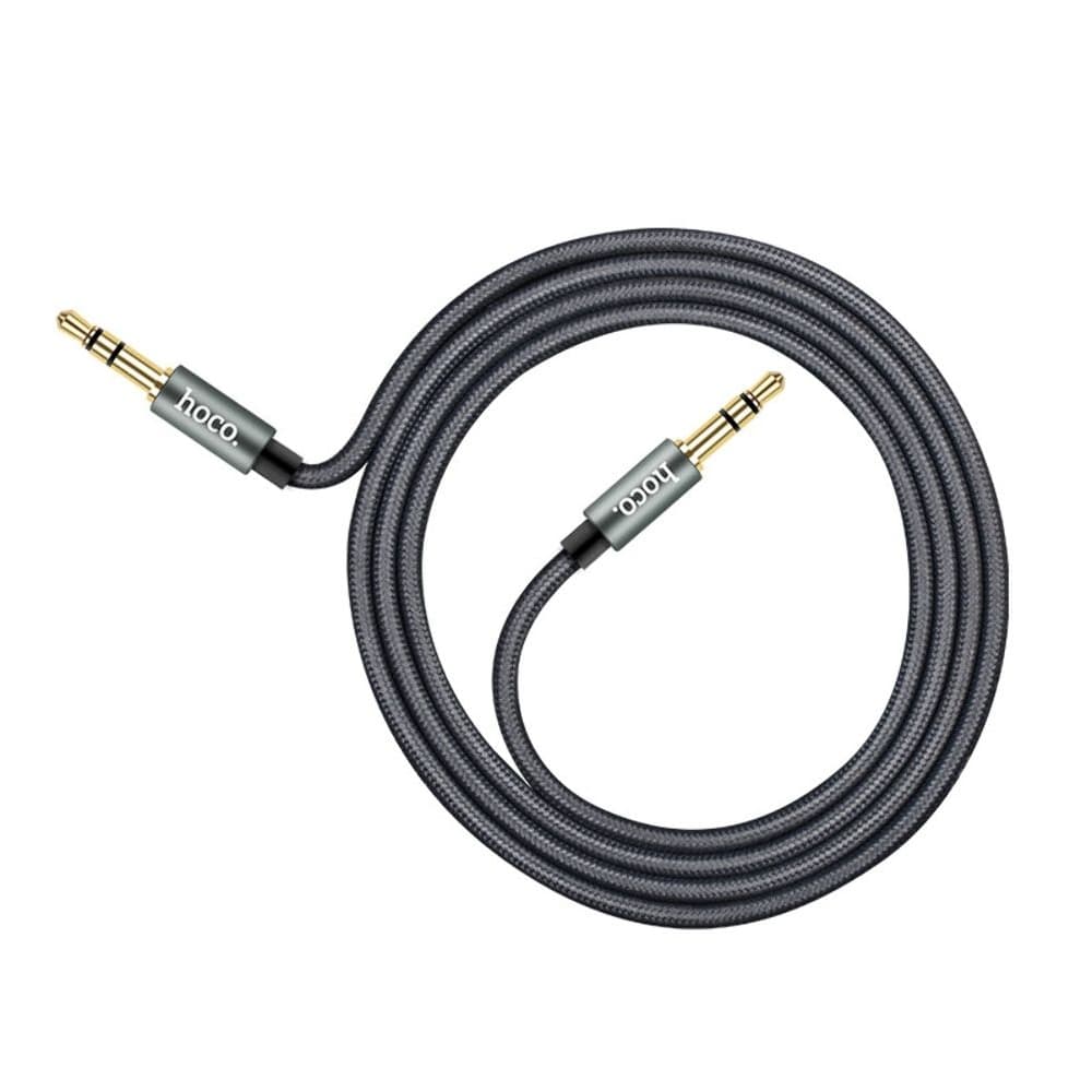 AUX-USB-кабель Hoco UPA03, Jack 3.5 на Jack 3.5, 100 см, серебристый
