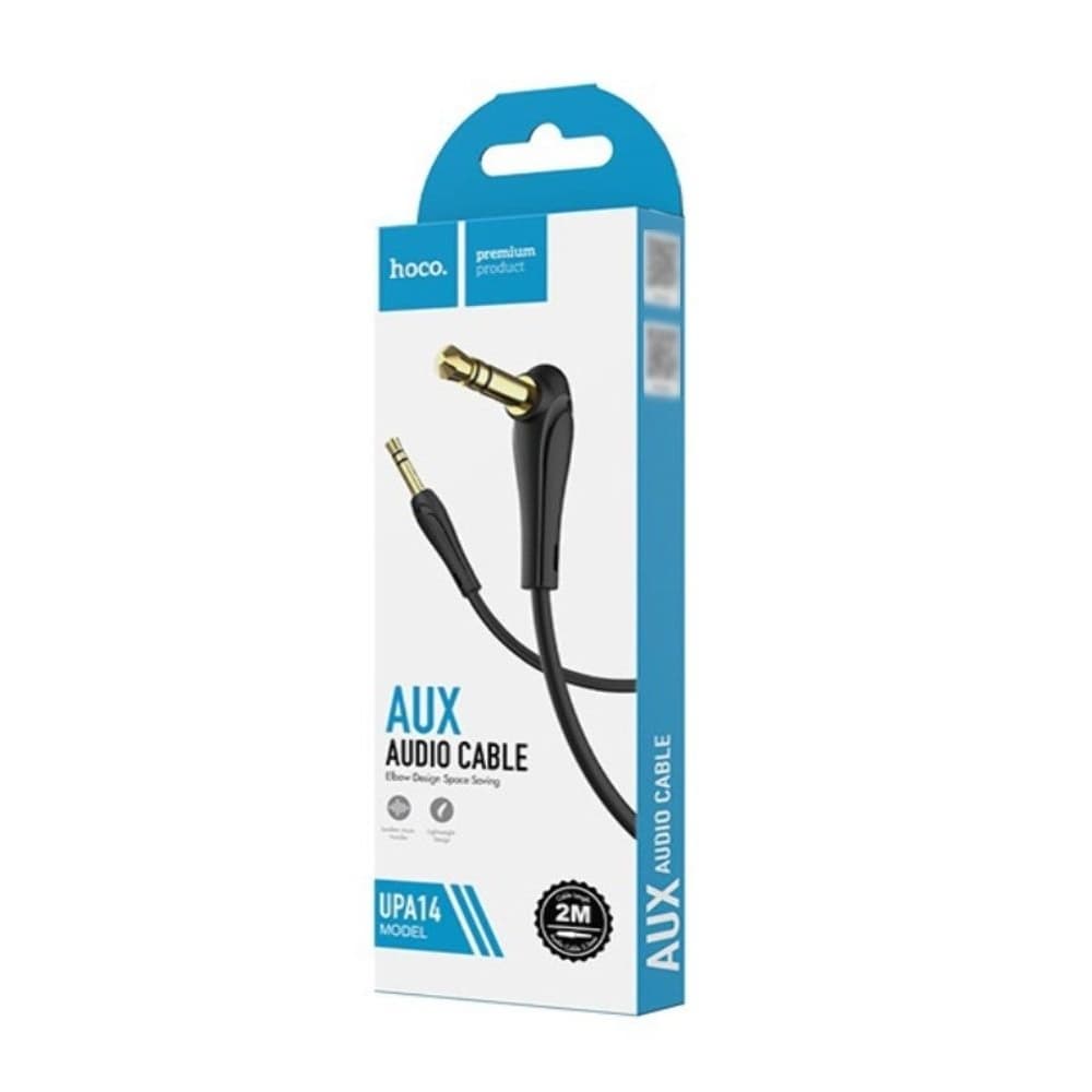 AUX-USB-кабель Hoco UPA14, Jack 3.5 на Jack 3.5, 200 см, черный